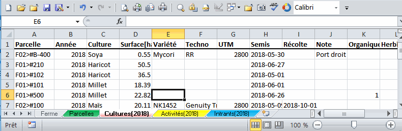 Logiciel Registre Phytosanitaire Excel et PDF