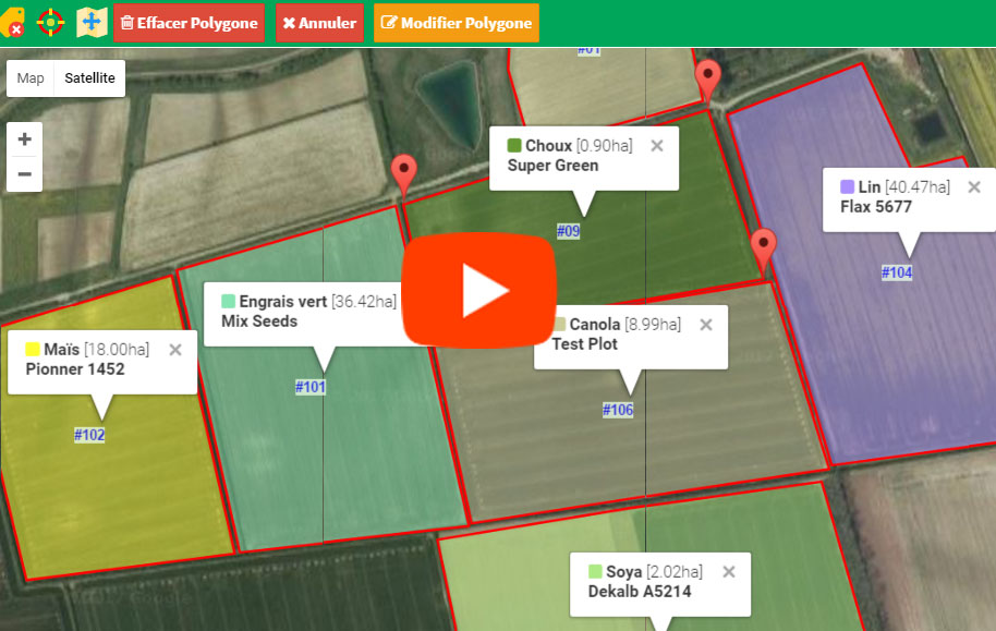 calculer surface parcelle en ligne